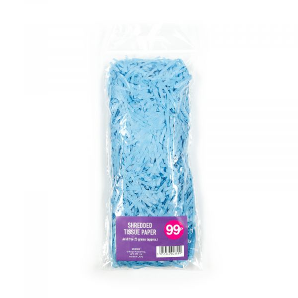 Shredded Tissue Paper Baby Blue