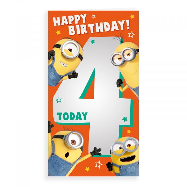 Birthday Card Age 4, Despicable Me