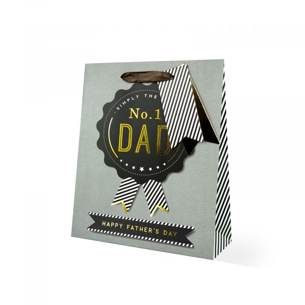 Father's Day No 1 Dad Medium Gift Bag
