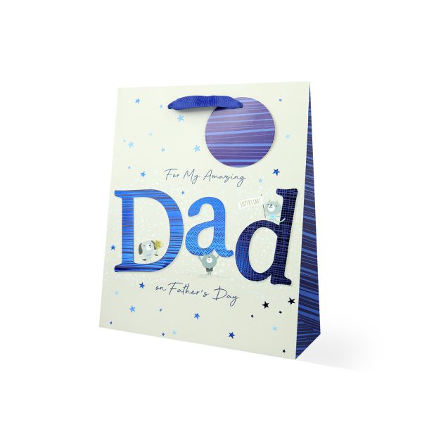 Father's Day Amazing Dad Medium Gift Bag