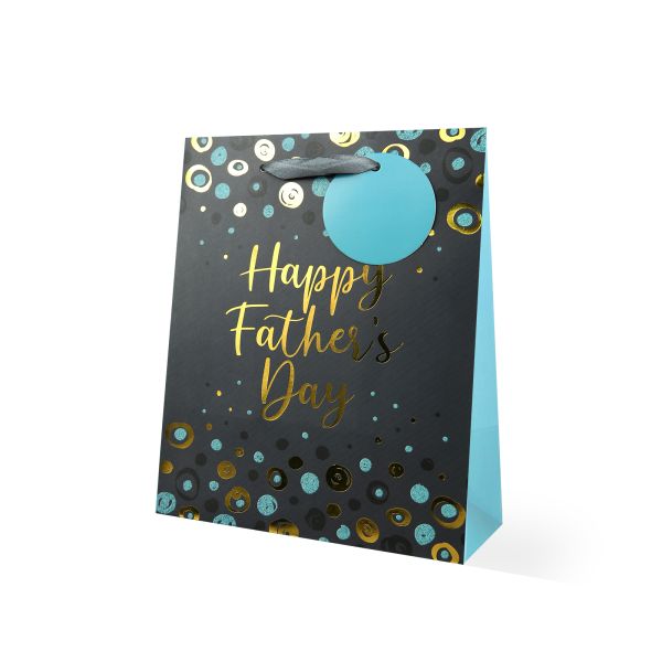 Happy Father's Day Swirls Medium Gift Bag