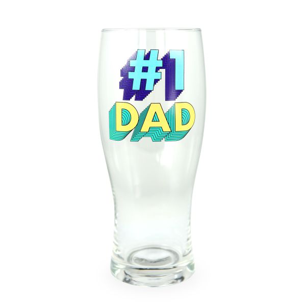 Father's Day Pint Glass, #1 Dad Glass