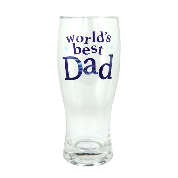 Father's Day Pint Glass, World's Best Dad Glass
