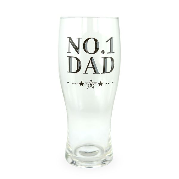 Father's Day Pint Glass, No 1 Dad Glass