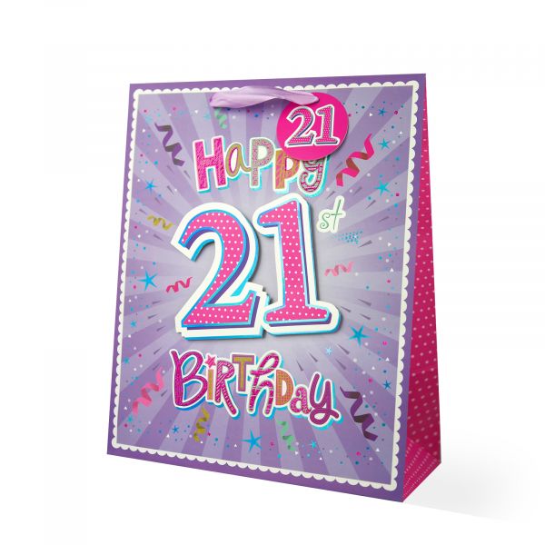 Age 21 Female Large Gift Bag