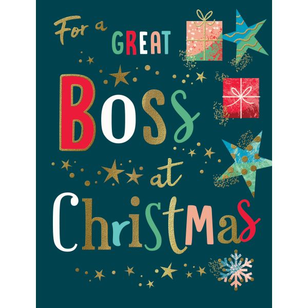 Christmas Card Boss, Type On Green