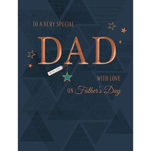 Father's Day Card Dad, Faceted Foil Type