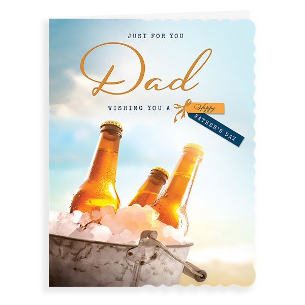 Father's Day Card Dad, Beer On Ice