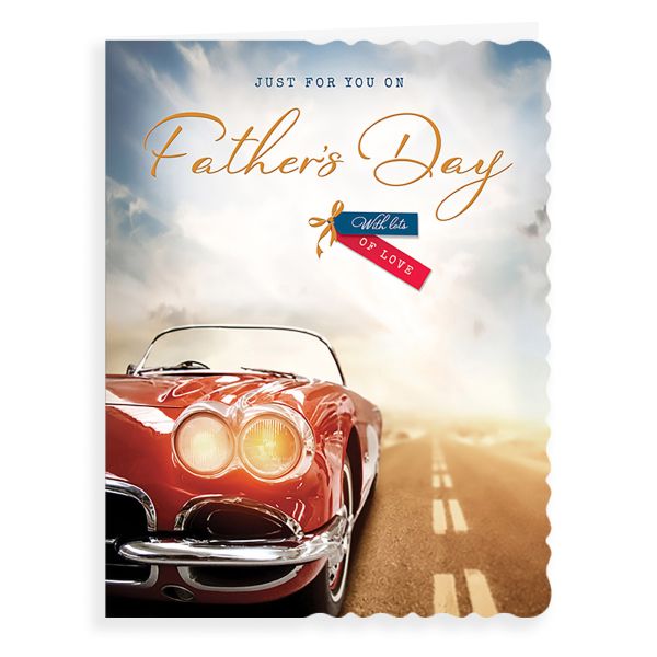 Father's Day Card Father's Day, Red Car