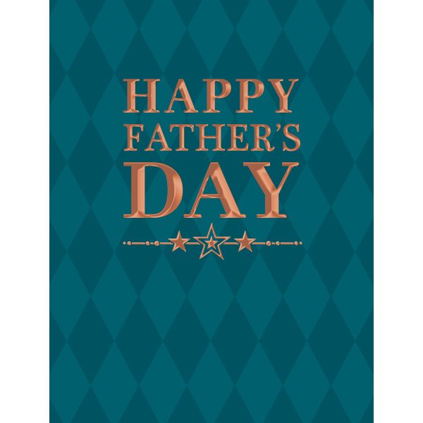 Father's Day Card Father's Day, Type On Teal