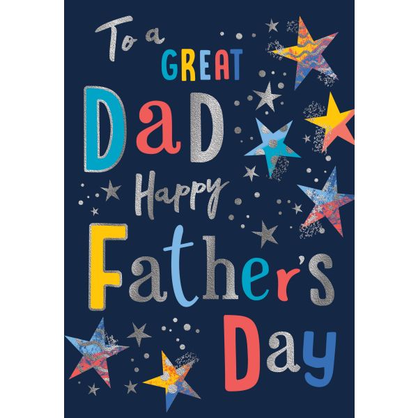 Father's Day Card Dad, Type On Navy