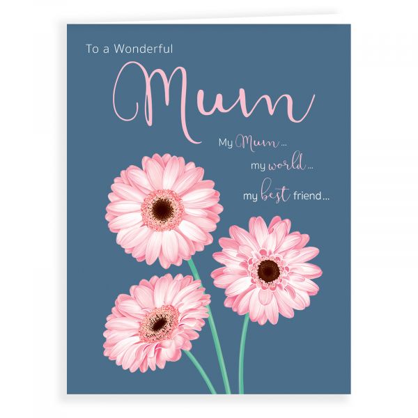 Birthday Card Mum, Gerberas