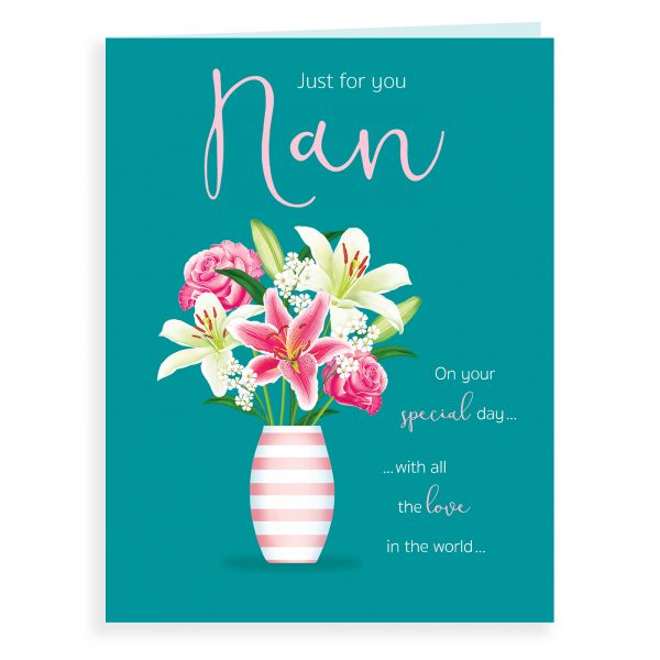 Birthday Card Nan, Vase