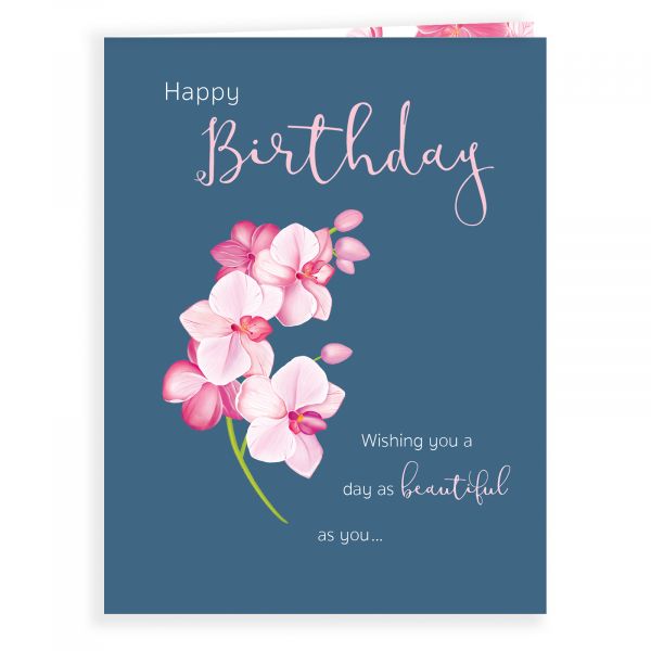 Birthday Card Open, Orchid
