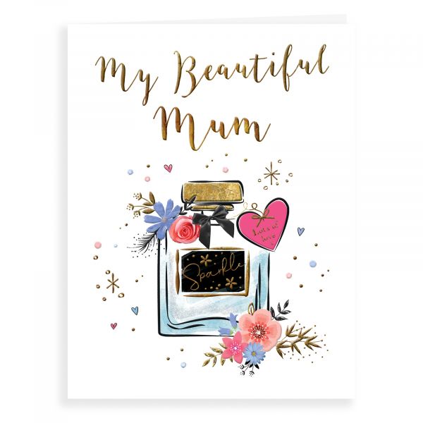 Birthday Card Mum, Perfume Bottle