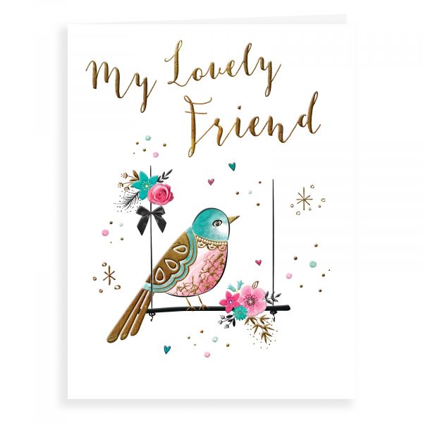 Birthday Card Friend, Bird On Swing