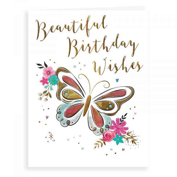 Birthday Card Open, Butterfly 1