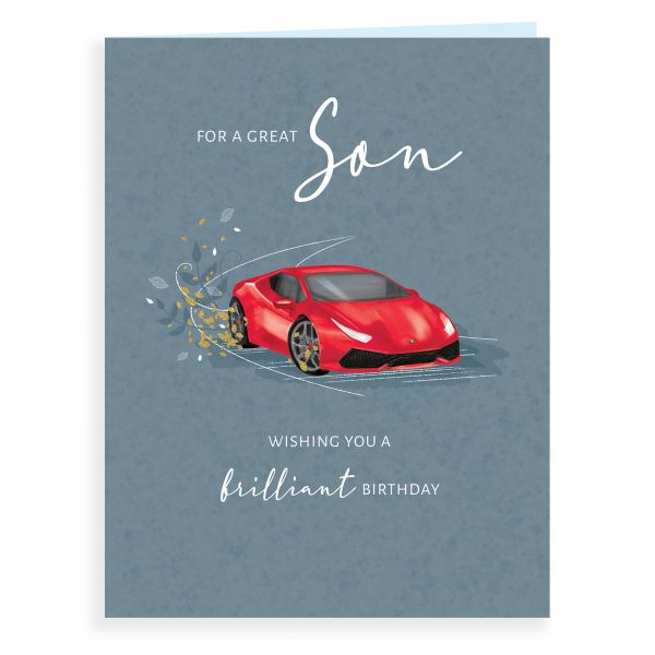 Birthday Card Son, Red Car