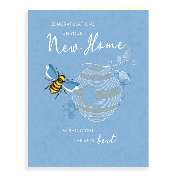 New Home Card, Bee And Hive