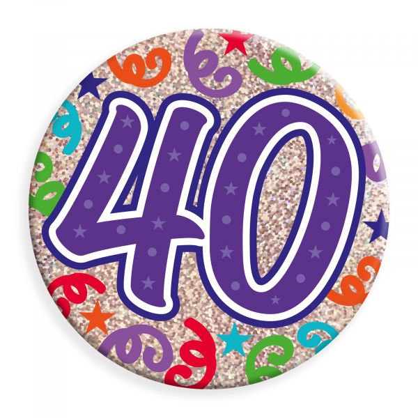 Age 40  Jumbo Badge