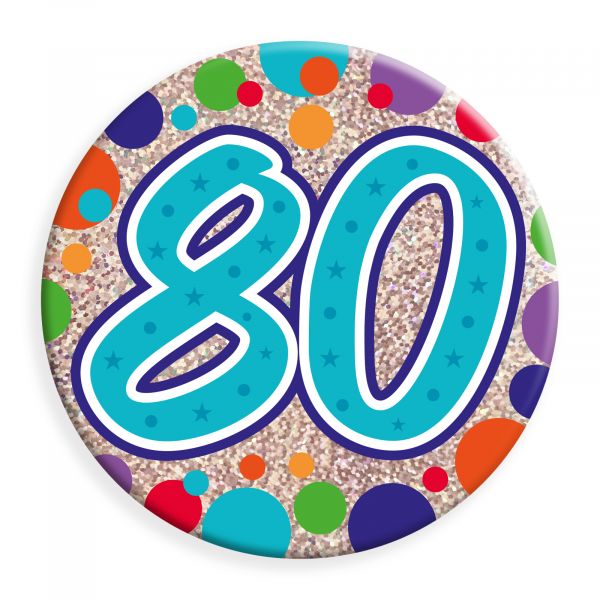 Age 80 Jumbo Badge