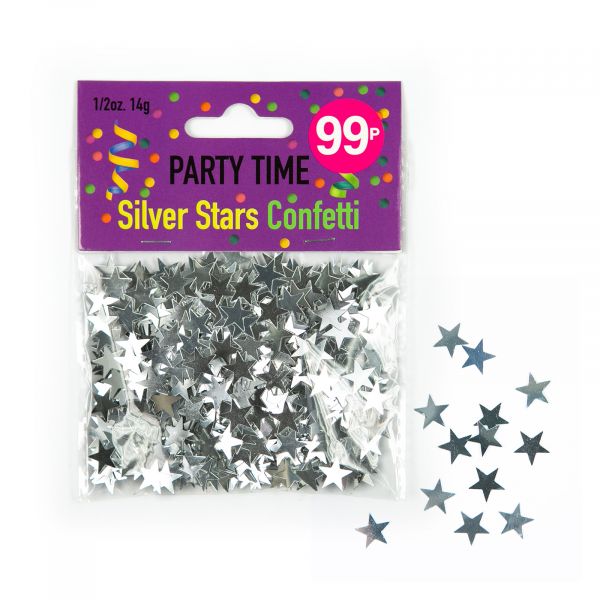 Confetti Silver Stars