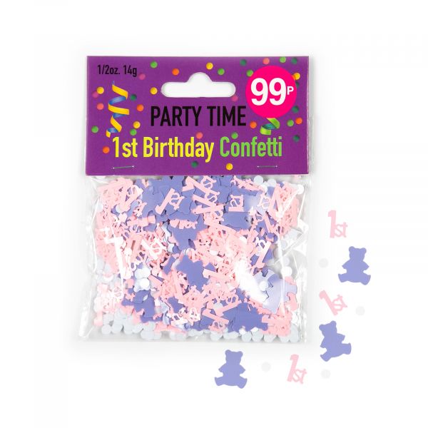 Confetti Baby Girl 1st Birthday