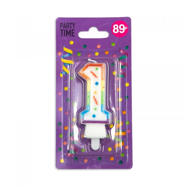 1 Multicolour Candle 8.5cm