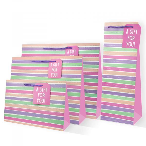 Stripes F Gift Bags