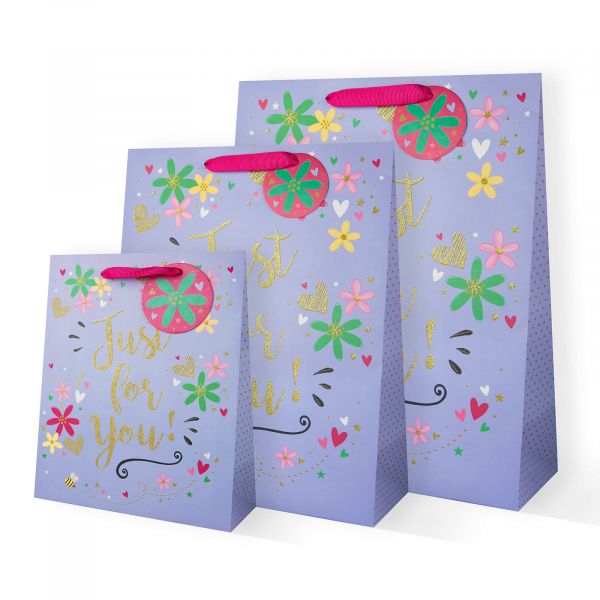 Just For You Floral Gift Bags